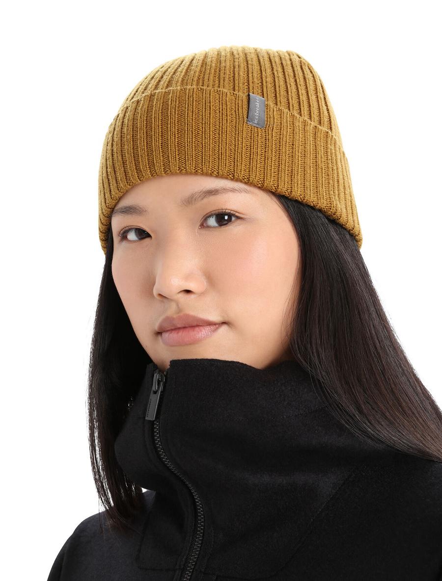 Clove Icebreaker Unisex Merino Rixdorf Cuff Beanie Women\'s Hats | AU 1491UZGT